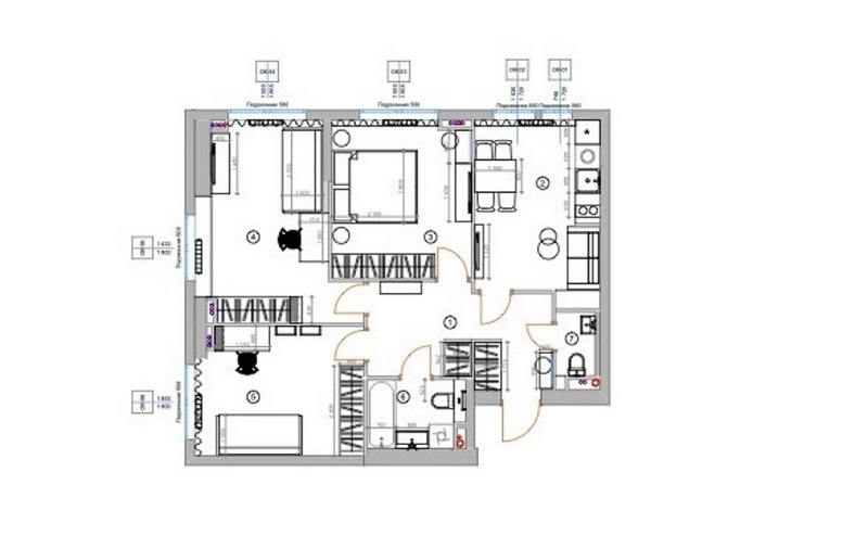 Планировка трехкомнатной квартиры: 5 примеров и варианты оформления для разных сценариев