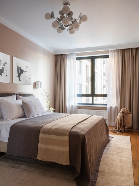 Современная классика в московской новостройке: квартира 58 кв. м для мужчины