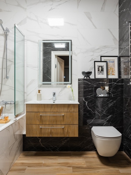 Современная классика в московской новостройке: квартира 58 кв. м для мужчины