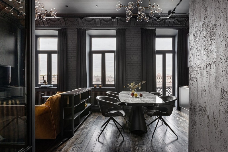 Темный пол: идеи для интерьера, лучшие сочетания и 73 фото