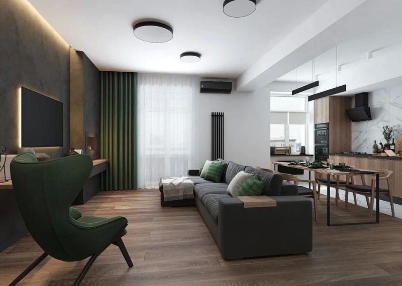 Темный пол: идеи для интерьера, лучшие сочетания и 73 фото