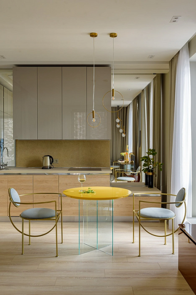 6 потрясающих кухонь с глянцевыми фасадами