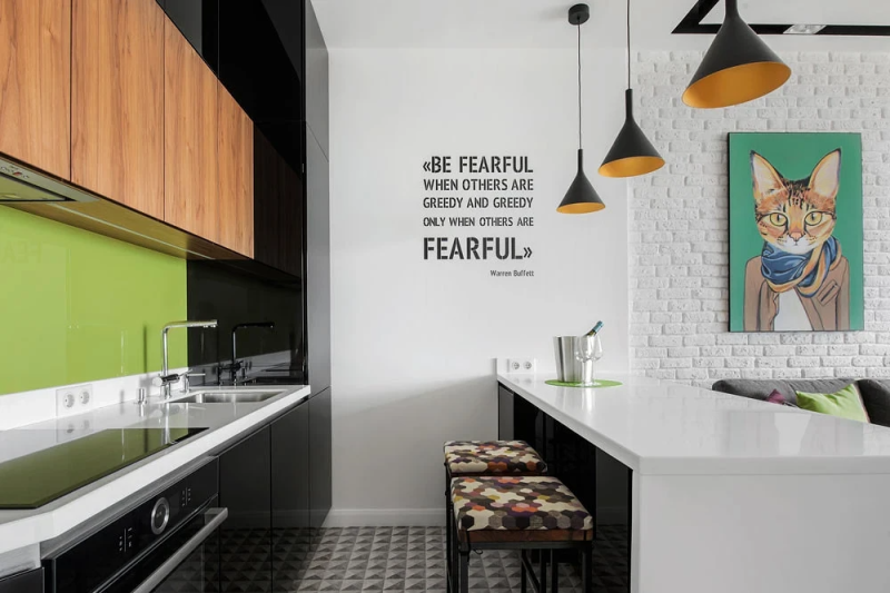 6 потрясающих кухонь с глянцевыми фасадами