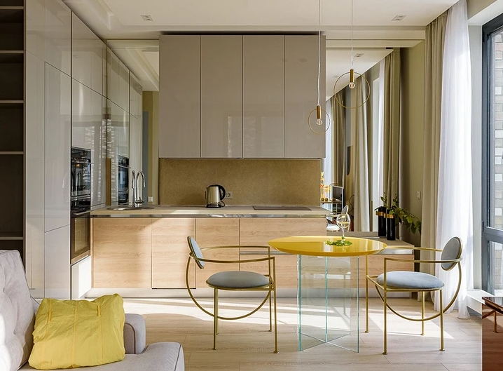 6 потрясающих кухонь с глянцевыми фасадами