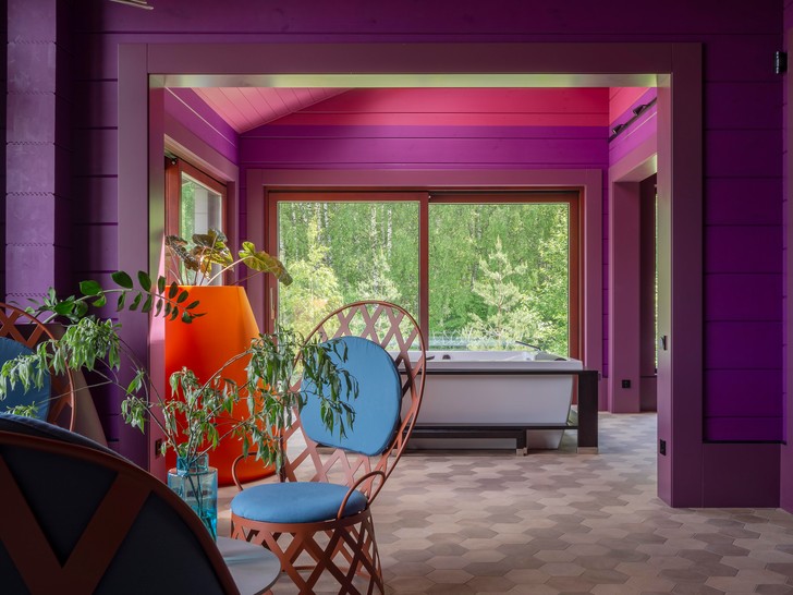 Дом из бруса с ярким декором под Нижним Новгородом