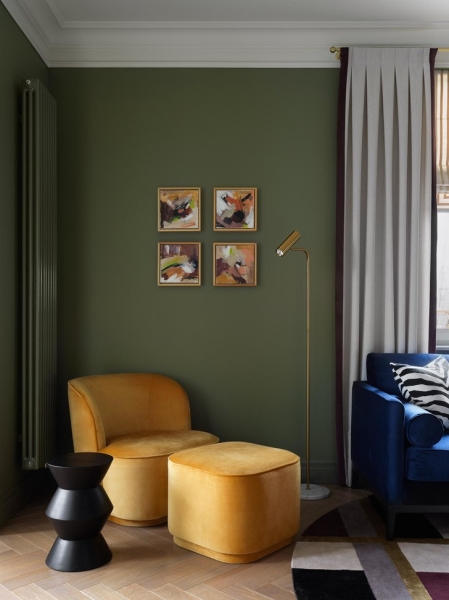 Яркая квартира 86 м² с классическими элементами в Москве