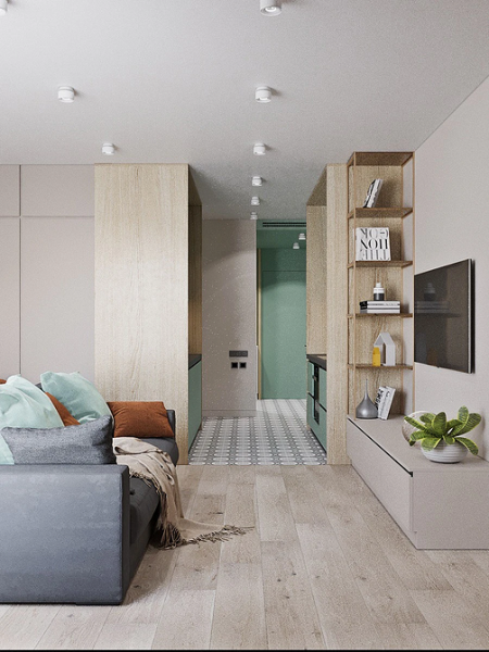 Кухня в коридоре: плюсы и минусы, особенности согласования и 4 варианта планировки (62 фото)