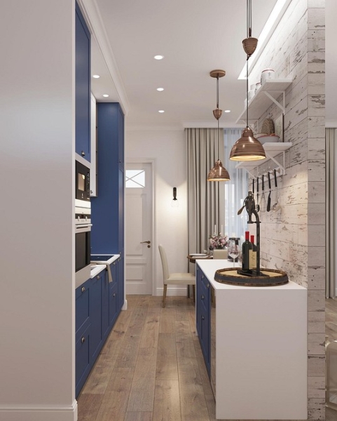 Кухня в коридоре: плюсы и минусы, особенности согласования и 4 варианта планировки (62 фото)