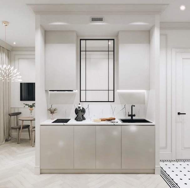 Кухня в коридоре: плюсы и минусы, особенности согласования и 4 варианта планировки (62 фото)