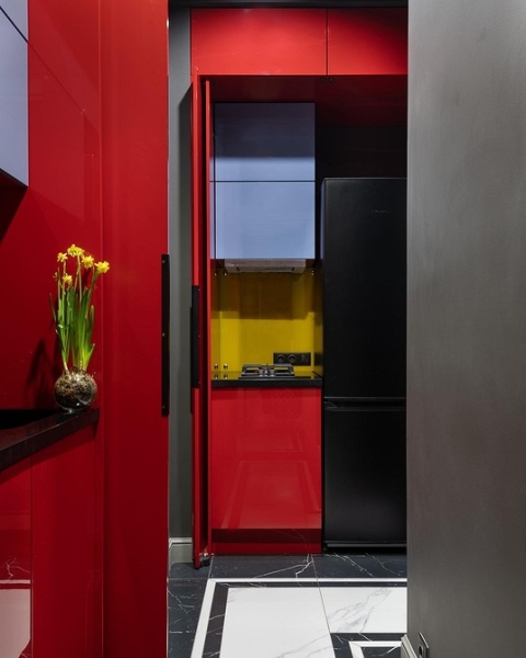 Кухня в коридоре: плюсы и минусы, особенности согласования и 4 варианта планировки (62 фото)