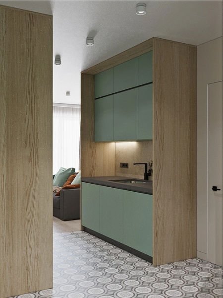 Кухня в коридоре: плюсы и минусы, особенности согласования и 4 варианта планировки (62 фото)