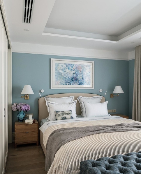 Квартира 105 м² в бирюзовых тонах в Москве