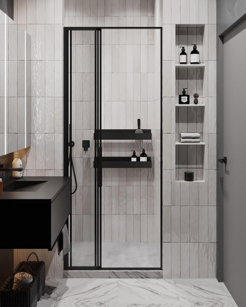 
                                Модная плитка в ванную-2023: 7 главных трендов и 100 стильных фотоидей                            