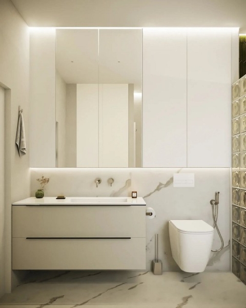 
                                Модная плитка в ванную-2023: 7 главных трендов и 100 стильных фотоидей                            