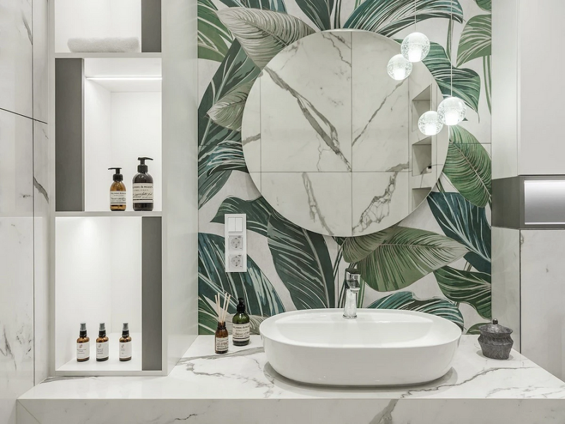 
                                Модная плитка в ванную-2023: 7 главных трендов и 100 стильных фотоидей                            