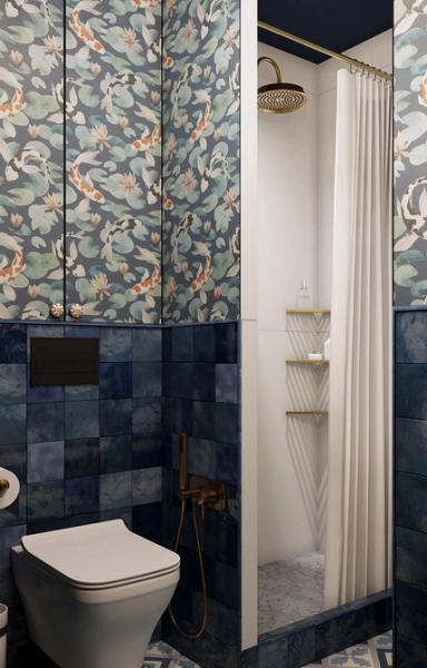 
                                Модная плитка в ванную-2023: 7 главных трендов и 100 стильных фотоидей                            