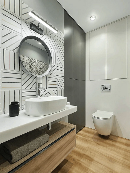 
                                Модная плитка в ванную-2023: 7 главных трендов и 100 стильных фотоидей                            