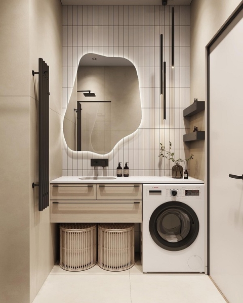 
                                Модная плитка в ванную-2023: 7 главных трендов и 100 стильных фотоидей                            