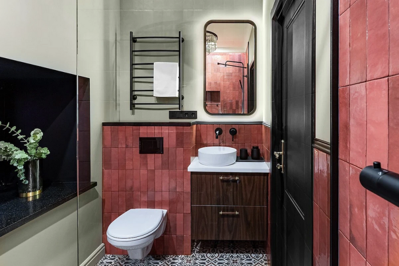 
                                Модная плитка в ванную-2023: 7 главных трендов и 100 стильных фотоидей                            