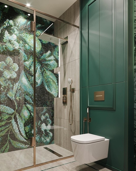 
                                Модная плитка в ванную-2023: 7 главных трендов и 100 стильных фотоидей                            