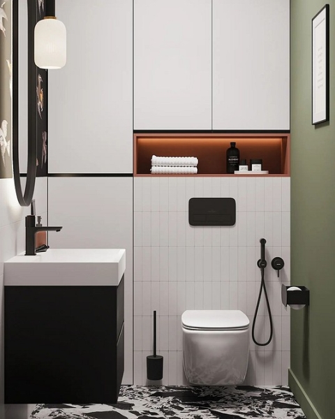 
                                Модная плитка в ванную-2023: 7 главных трендов и 100 стильных фотоидей                            