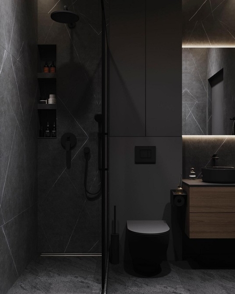 
                                Модная плитка в ванную-2023: 7 главных трендов и 100 стильных фотоидей                            