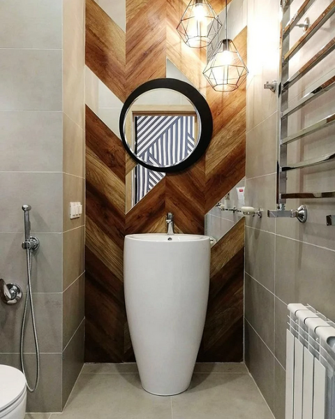 
                                Модная плитка в ванную-2023: 7 главных трендов и 100 стильных фотоидей                            