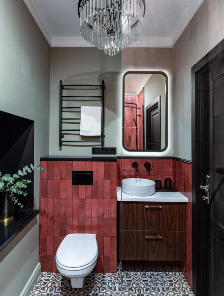 
                                Модная плитка в ванную-2023: 7 главных трендов и 100 стильных фотоидей                            