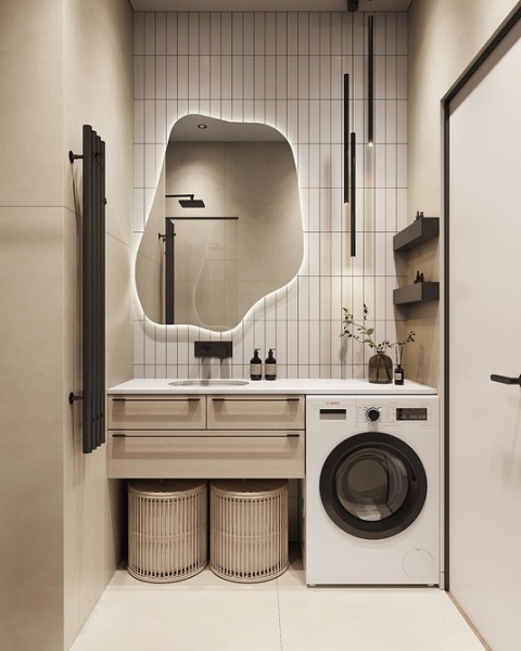 
                                Модная плитка в ванную-2023: 7 главных трендов и 100 стильных фотоидей                            