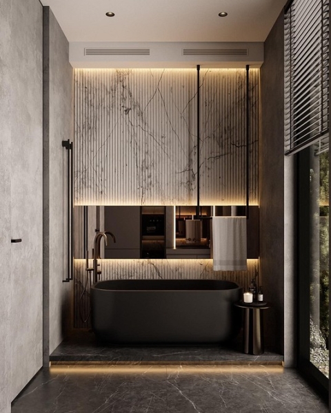 Стеновые панели для ванной комнаты: 5 лучших материалов и идеи оформления (92 фото)