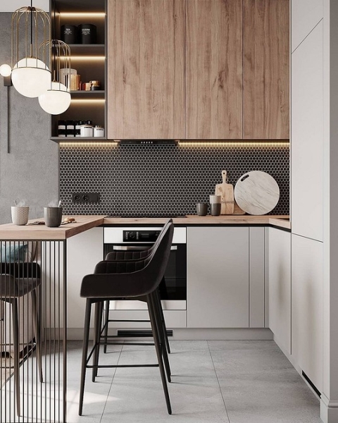 Угловой кухонный гарнитур для кухни: 5 вариантов планировки и примеры проектов (105 фото)