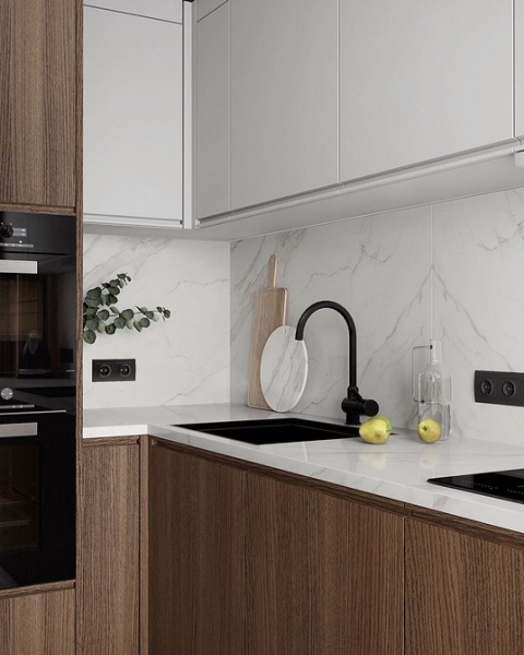 Угловой кухонный гарнитур для кухни: 5 вариантов планировки и примеры проектов (105 фото)