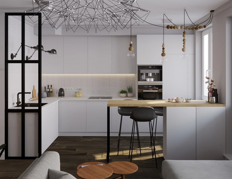 Угловой кухонный гарнитур для кухни: 5 вариантов планировки и примеры проектов (105 фото)