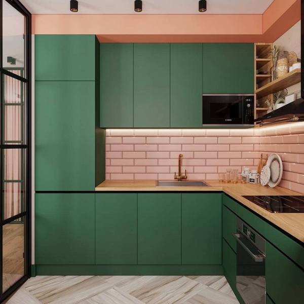 Угловой кухонный гарнитур для кухни: 5 вариантов планировки и примеры проектов (105 фото)