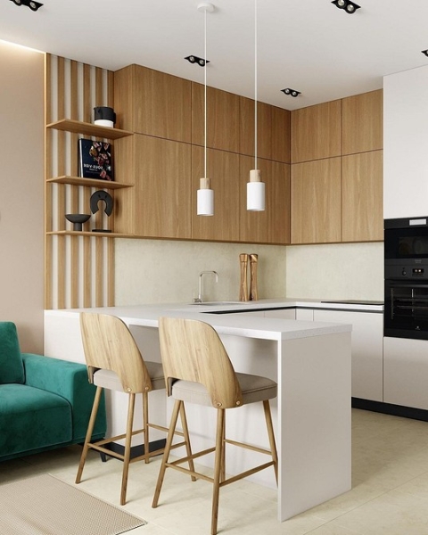 Угловой кухонный гарнитур для кухни: 5 вариантов планировки и примеры проектов (105 фото)