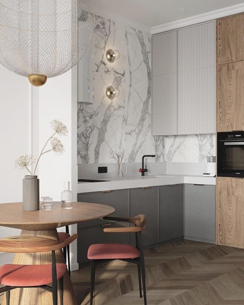 Угловой кухонный гарнитур для кухни: 5 вариантов планировки и примеры проектов (105 фото)