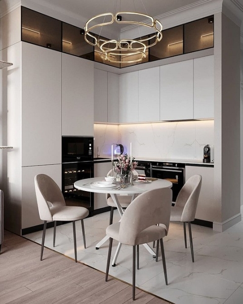 Угловой кухонный гарнитур для кухни: 5 вариантов планировки и примеры проектов (105 фото)