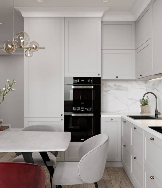 Угловой кухонный гарнитур для кухни: 5 вариантов планировки и примеры проектов (105 фото)