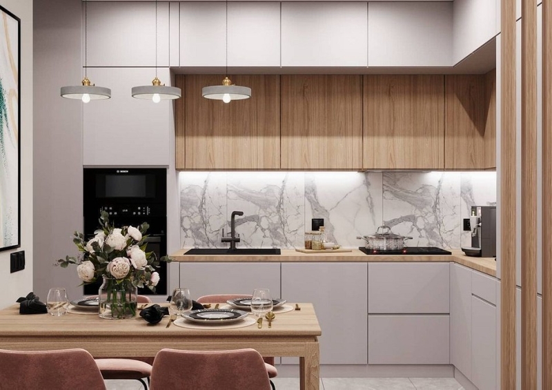 Угловой кухонный гарнитур для кухни: 5 вариантов планировки и примеры проектов (105 фото)