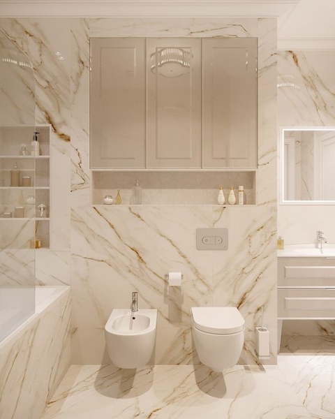 Бежевая ванная: правила оформления, варианты палитры и 70 стильных фото