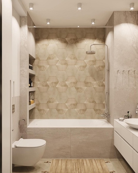 Бежевая ванная: правила оформления, варианты палитры и 70 стильных фото