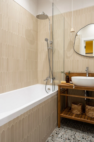 Бежевая ванная: правила оформления, варианты палитры и 70 стильных фото