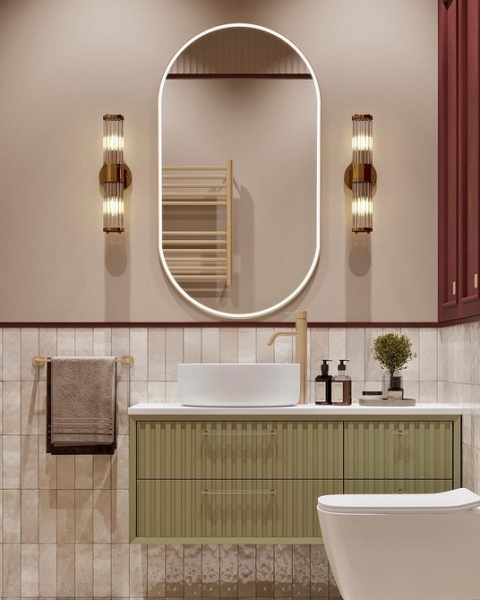 Бежевая ванная: правила оформления, варианты палитры и 70 стильных фото