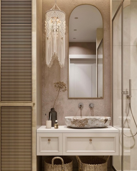 Бежевая ванная: правила оформления, варианты палитры и 70 стильных фото