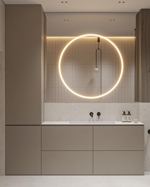 Бежевая ванная: правила оформления, варианты палитры и 70 стильных фото