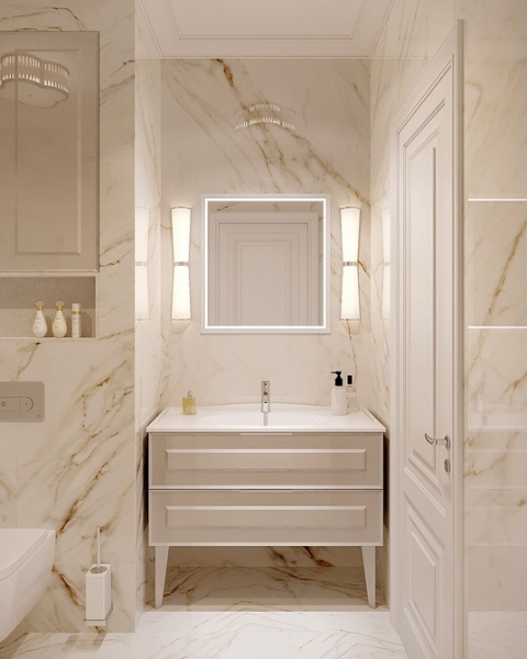 Бежевая ванная: правила оформления, варианты палитры и 70 стильных фото