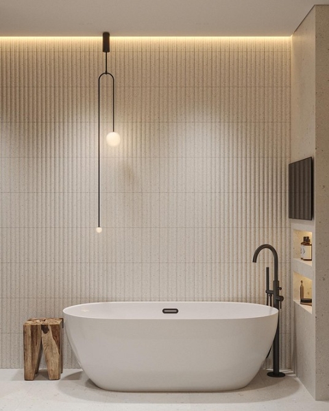 Бежевая ванная: правила оформления, варианты палитры и 70 стильных фото