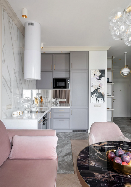 
                                Дизайн кухни-гостиной: особенности зонирования, примеры планировок и 118 фото в разных стилях                            