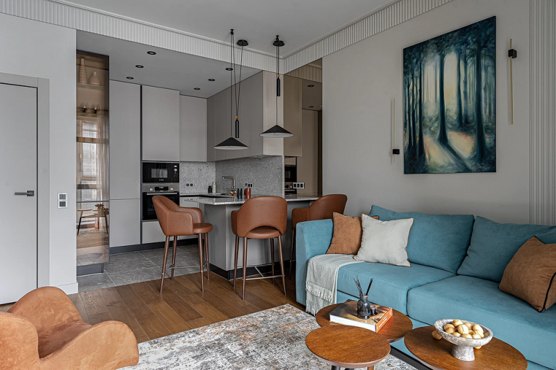 
                                Дизайн кухни-гостиной: особенности зонирования, примеры планировок и 118 фото в разных стилях                            