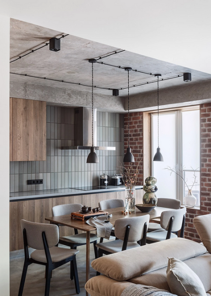 
                                Дизайн кухни-гостиной: особенности зонирования, примеры планировок и 118 фото в разных стилях                            